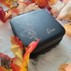 Black Travel Jewelry Case Organizer Storage Box Or Gift Idea